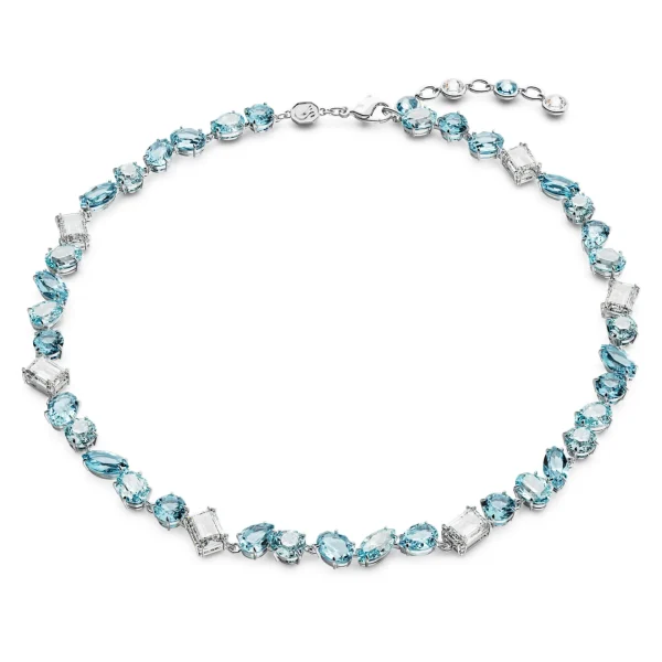 Swarovski Gema Halskette Blau, Rhodiniert 5666007
