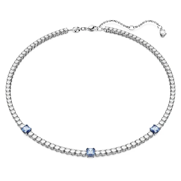 Swarovski Matrix Tennis Halskette Blau 5666167