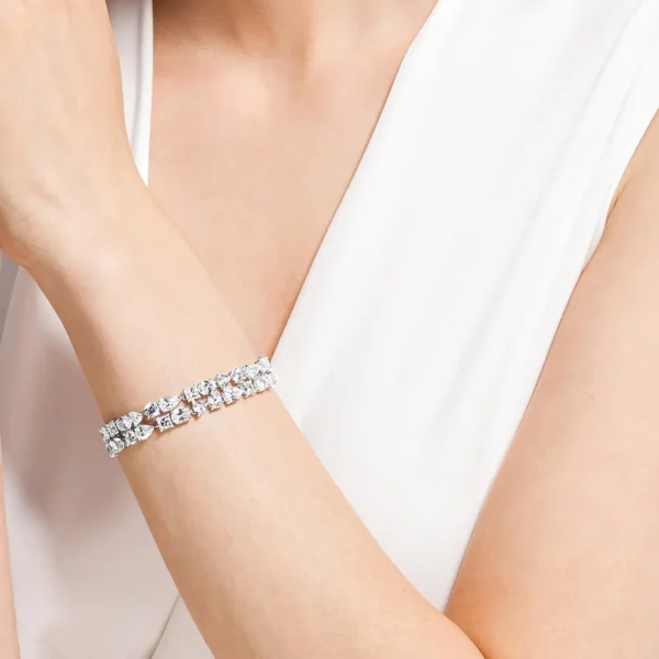 Swarovski Tennis Deluxe Armband Rhodiniert 5562088 – Bild 2