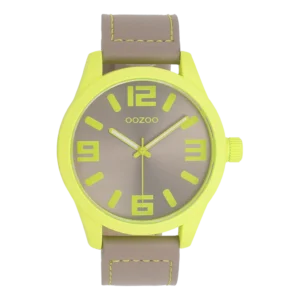 OOZOO Timepieces Uhr Taupe/Lime C0904