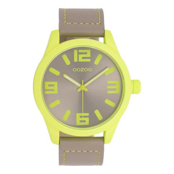 OOZOO Timepieces Uhr Taupe/Lime C0904