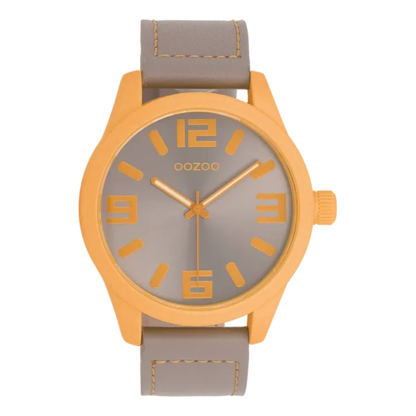 OOZOO Timepieces Uhr Taupe/Orange C0905