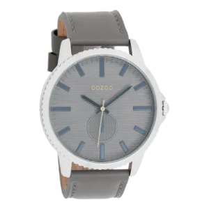 OOZOO Uhr Silber/Dunkelgrau C10330