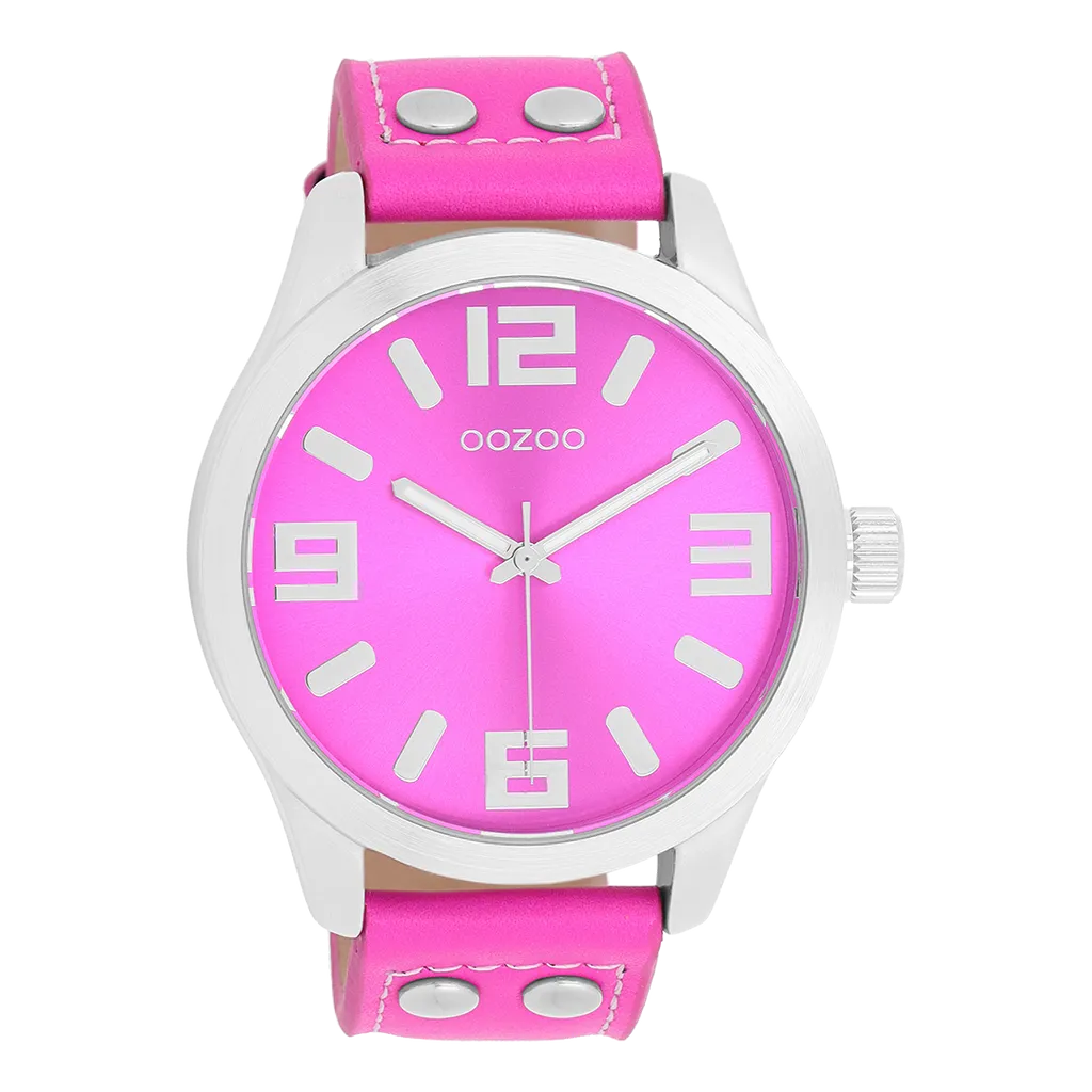 OOZOO Timepieces Unisex Uhr Pink/Silber C1074