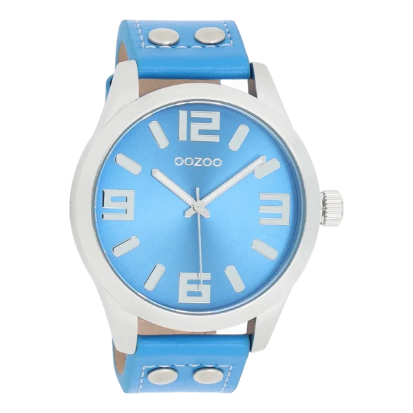 OOZOO Timepieces Unisex Uhr Blau/Silber C1076