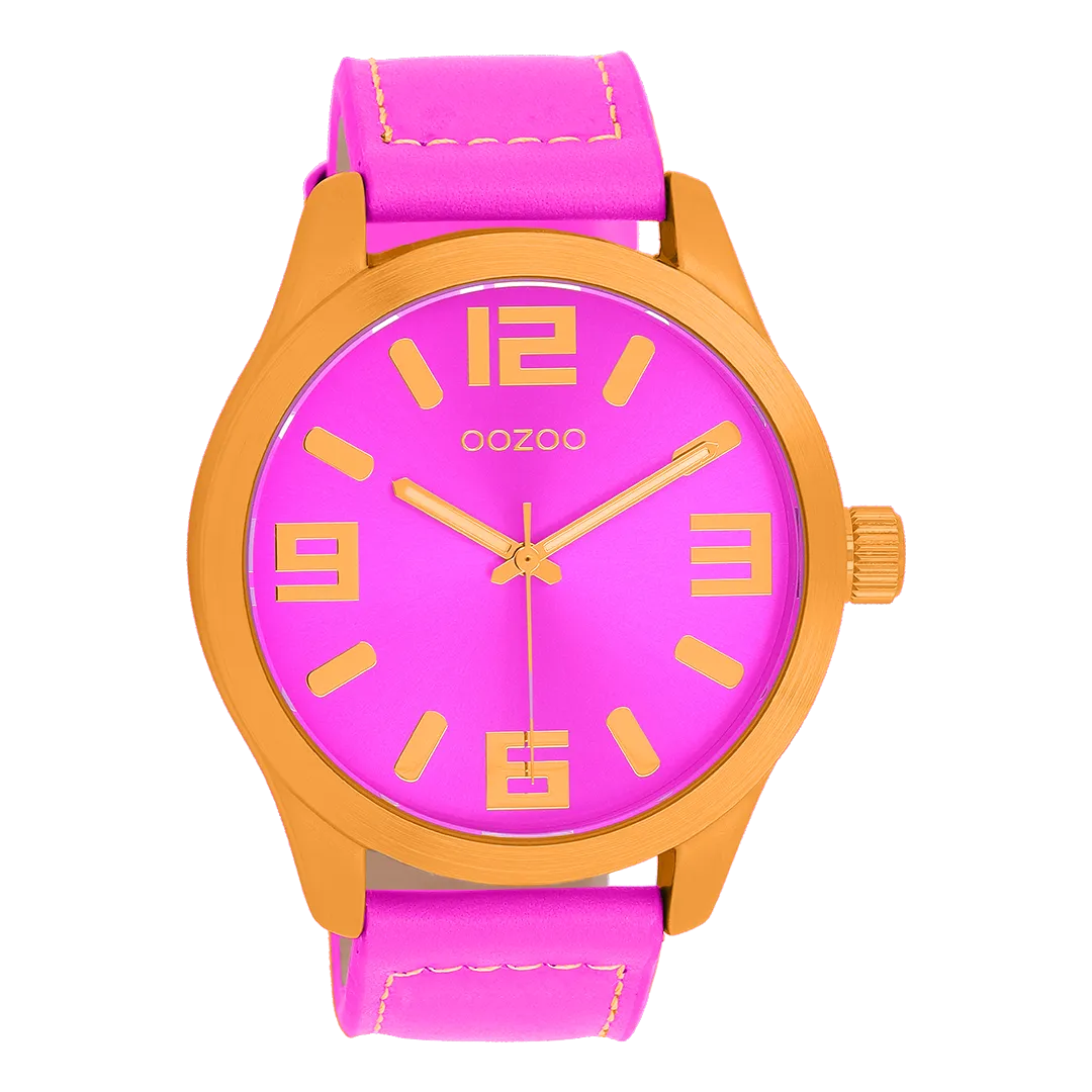 OOZOO Timepieces Damenuhr Pink/Orange C11650