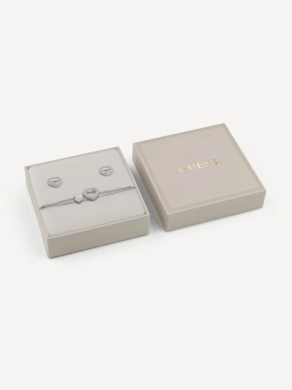 Guess Set Ohrringe und Armband Beloved JUBS05075JWRHS