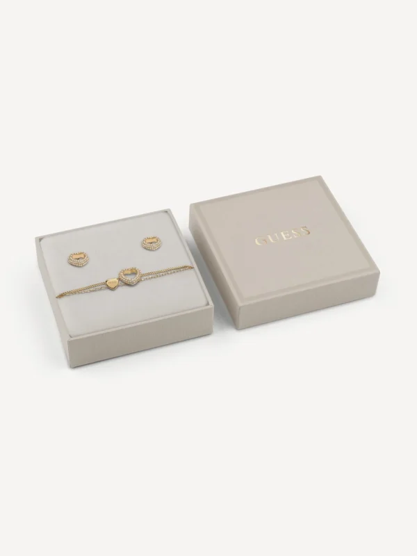 Guess Set Ohrringe und Armband Beloved JUBS05075JWYGS