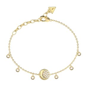 Guess Mond mit Glitzer Armband JUBB06239JW/YG