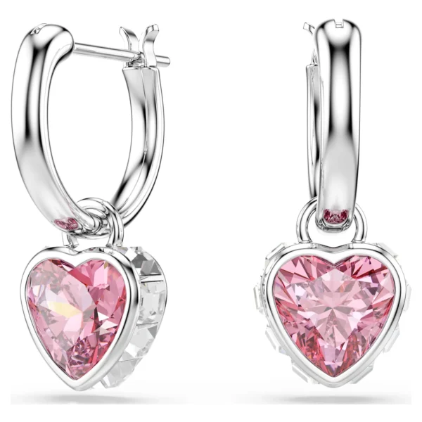 Swarovski Chroma Drop-Ohrhänger Herz Rhodiniert 5757814