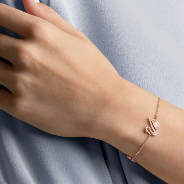 Swarovski Dazzling Schwan Armband Roségold – Bild 2