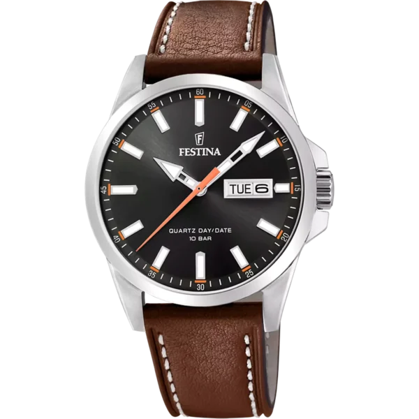Festina Herren Uhr Klassik F20358/2 Lederarmband