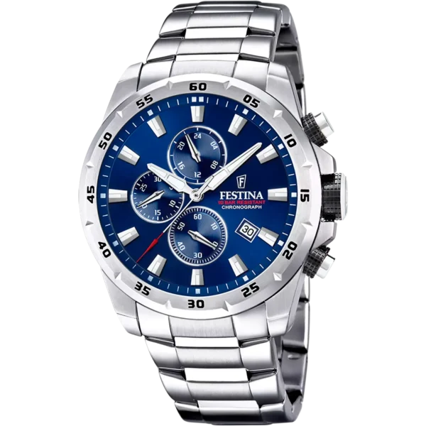 Festina Herren Uhr Timeless Chronograph F20463/2 Edelstahl Armband