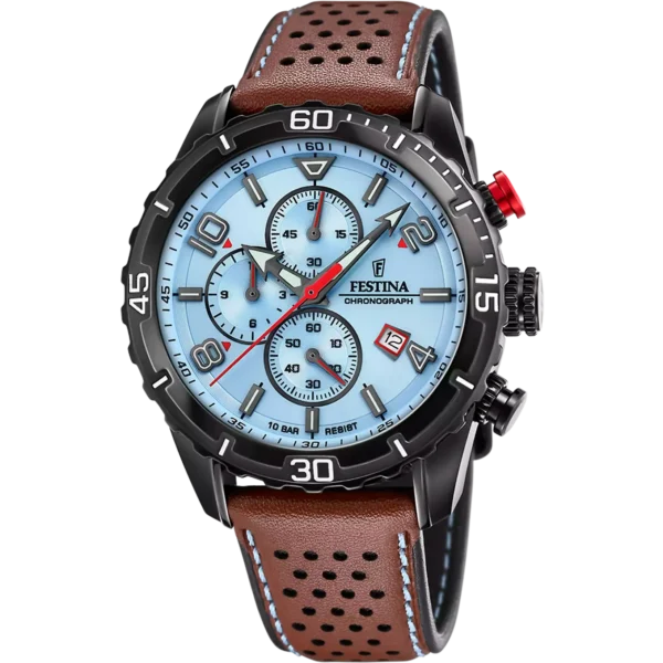 Festina Herren Uhr Timeless Chronograph F20519/1 Lederarmband