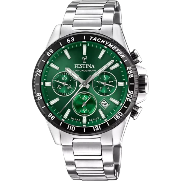 Festina Herren Uhr Timeless Chrono F20560/4 Edelstahl Armband