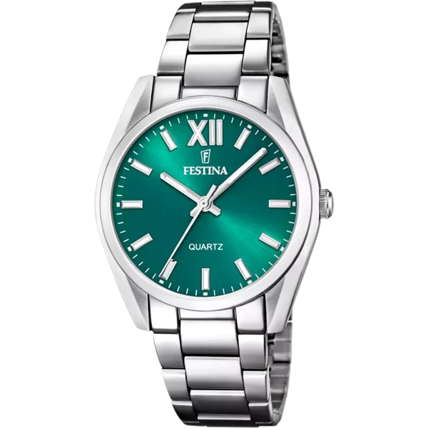 Festina Damen Uhr Boyfriend Alegria F20622/C Petrol, Edelstahlband