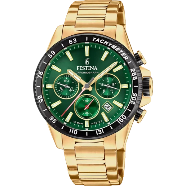 Festina Herren Uhr Timeless Chronograph F20634/4 Edelstahl Armband