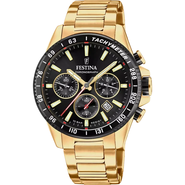 Festina Herren Uhr Timeless Chronograph F20634/5 Edelstahl Armband