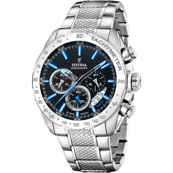 Festina Herren Uhr Timeless Chronograph F20668/6 Edelstahlband