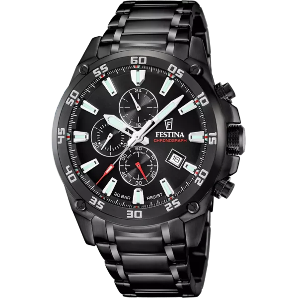 Festina Herren Uhr F20735/3 Herren-Armbanduhr Chronograph Schwarz