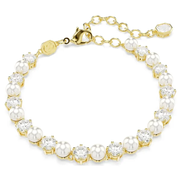 Swarovski Matrix Tennis Armband Kristallperle, Goldlegierung 5742026