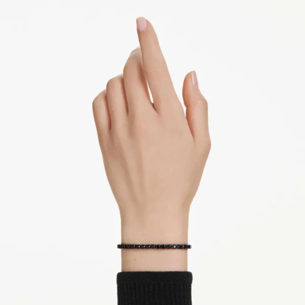 Swarovski Matrix Tennis Armband Schwarz – Bild 2