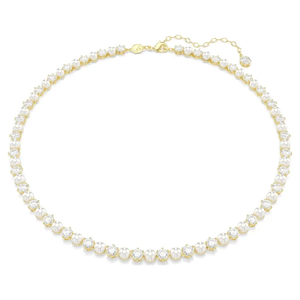 Swarovski Matrix Tennis Halskette Kristallperle Goldlegierung 5742039