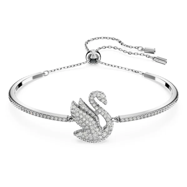 Swarovski Armreif Schwan Weiß Rhodiniert 5649772